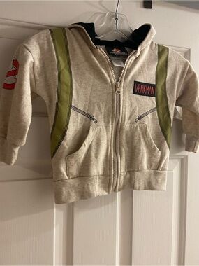 Ghostbusters 2T Venkman Beige Hooded Zip-Up for Kids
